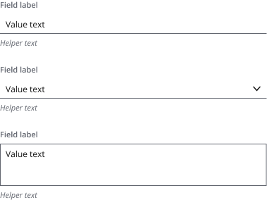 Example showing primary field on primary background