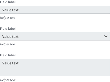 Example showing secondary field on primary background